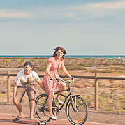 En bicicleta a nuestra playa de surf Jandia